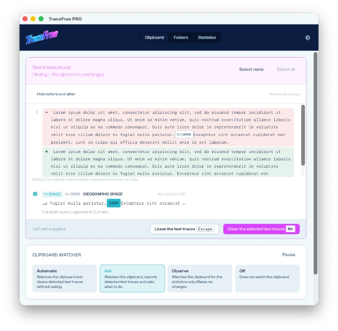 TraceFree PRO Screenshot TraceFree PRO Screenshot