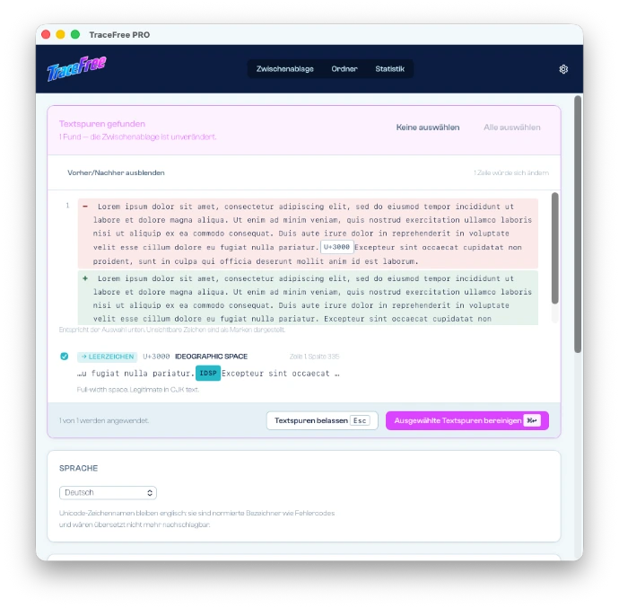 TraceFree PRO Screenshot TraceFree PRO Screenshot